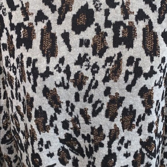 Alfani Scoop Neck Animal Print Metallic Detail Sweater NWT Sz 3X - Picture 9 of 13